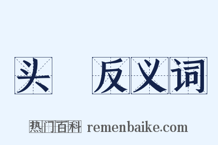 头欵反义词是什么意思的图片